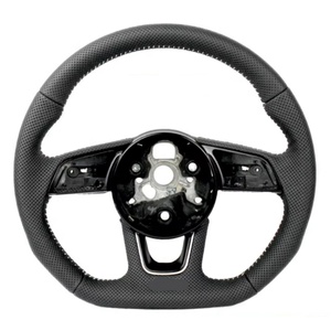 <span class=keywords><strong>Volante</strong></span> Personalizado de Cuero Semi-Perforado para <span class=keywords><strong>Audi</strong></span> S RS <span class=keywords><strong>Sline</strong></span> <span class=keywords><strong>A4</strong></span> B9, Sin Botones ni Paletas - Product Image 4