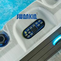 Bain à remous extérieur en acrylique pour 5 personnes avec massage et éclairage LED