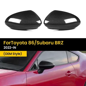 ฝาครอบกระจกมองข้างคาร์บอนไฟเบอร์แท้ สำหรับรถยนต์ 86/Subaru BRZ ปี 2022 ขึ้นไป รุ่น OEM สไตล์ดรายคาร์บอน ยี่ห้อ OLIVER สำหรับตกแต่งภายนอกรถยนต์ - Product Image 2
