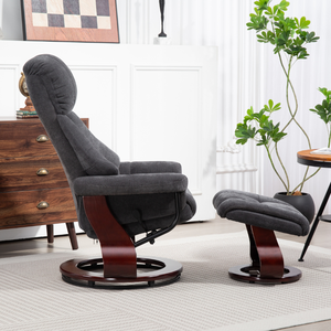 Sillón Reclinable Ajustable para Sala de Estar, para Lectura y Relajación, con <span class=keywords><strong>Taburete</strong></span> - Product Image 3
