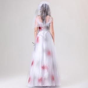 Disfraz de Novia Fantasma para Halloween, Carnaval, Fiesta, Baile, Actuación, Disfraz de Zombi Manchado de Sangre para Mujer, Vestido de Novia - Product Image 1