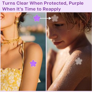 Tatuaje Temporal Personalizado con Cambio de Color UV, No Tóxico, Ecológico, sin Agua, Activado por el Sol, Seguro para la Piel, Morado/Naranja - Product Image 2