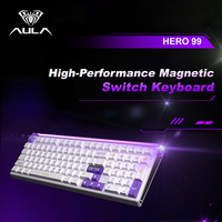 Clavier de jeu mécanique filaire AULA HERO99 - Rétroéclairage RVB, interrupteurs magnétiques, pilote logiciel pour l'e-sport, prise en charge OEM/ODM