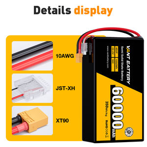 VANT 반고체 배터리 6S-24S 60000mAh 60Ah 10C 350Wh/kg, eVTOL/고정익 UAV/멀티로터 드론용 FPV 드론 배터리 - Product Image 2