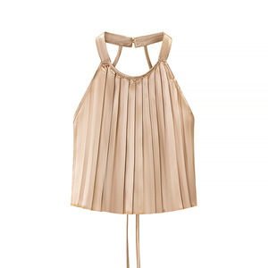 Ensemble deux pièces personnalisé 2026 pour femme, haut et <span class=keywords><strong>jupe</strong></span> dos nu <span class=keywords><strong>en</strong></span> satin de soie uni, style vintage, pour resort de vacances, OEM/ODM par usine de vêtements chinoise - Product Image 2