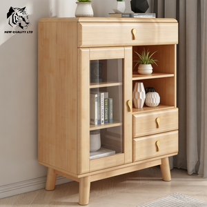 Venta directa de fábrica, excelente precio, personalizable, gran stock, dropshipping, aparador de madera de nuevo diseño para sala de estar. - Product Image 1