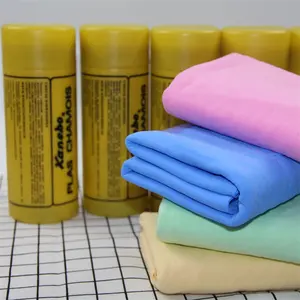 Oem Custom Logo Quick Drying Super Absorbent Cleaning Shammy Wash Cloth Yellow Tube Pva Plas Chamois Clean Cham Car Towel Kanebo
