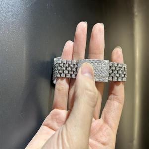 Thiết kế lạ mắt thương hiệu cơ khí moissanite xem người đàn ông sang trọng vvs moissanite handmade xem - Product Image 5