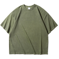 Kaos oblong pria rajutan berat 320 gsm ukuran besar, sablon digital, grosir, vintage