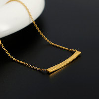 Collar Minimalista con Colgante de Acero Inoxidable 316L Chapado en Oro de 18K para Mujer, Joyería para Aniversario
