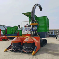 Machine agricole de coupe et de récolte d'ensilage de maïs montée sur tracteur
