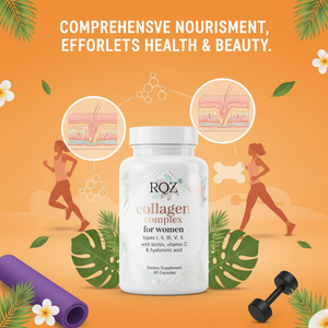 Complexo de Colágeno OEM/ODM para Mulheres Tipos I, II, III, V, X com Biotina, Vitamina <span class=keywords><strong>C</strong></span> e Ácido Hialurônico Suplemento Dietético 60 <span class=keywords><strong>C</strong></span>ápsulas - Product Image 4