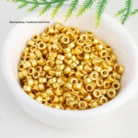 Perles entretoises électroplaquées Or et Or Rose 4mm 5mm – Lot en gros et perles en vrac pour la fabrication de bijoux et l'artisanat DIY