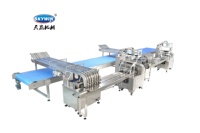 Machine d'emballage de biscuits Skywin avancée à trois servomoteurs / Ligne d'emballage automatique de biscuits en paquets