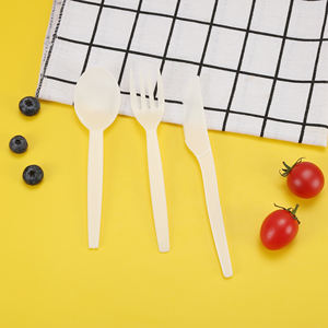 Juego de cubiertos de plástico, Set de cuchara y tenedor desechables, de almidón de maíz, respetuosos con el medio ambiente - Product Image 5