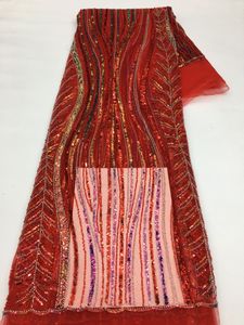 <strong>Heavy</strong> Beaded Luxury <strong>Lace</strong> <strong>Fabric</strong> With Sequence Crystal Beaded Tulle <strong>Lace</strong> <strong>Fabric</strong> for Wedding Dress - Product Image 3