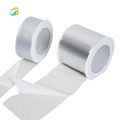 Custom Anti White Butyl Waterproof Tape Adhesive Mastic Butyl Rubber Deck Joist Tape Aluminium Foil Butyl Tape for Repairing