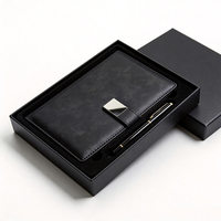 Ensemble de carnets A5 en cuir PU pour entreprise, petite série, avec reliure cousue et option stylo offert, pour l'école ou le bureau