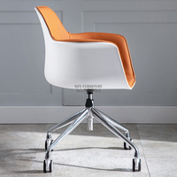 Base de chaise en métal chromé à quatre étoiles avec roulettes pivotantes pour tabouret de bar, chaise de bureau, salon, chambre, atelier, meubles