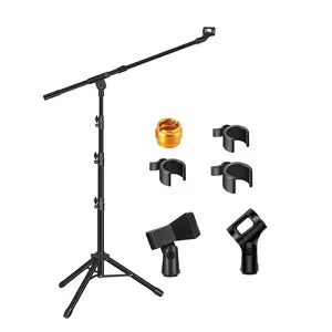 Wholesale Adjustable Height Black Microphone Stand Floor Tripod Microphone Stand