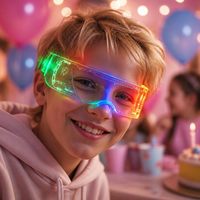 Lunettes LED néon lumineuses, lunettes de soleil technologiques cyberpunk de science-fiction pour les soirées EDM, les festivals de musique, les bars, les fêtes de Noël, lunettes lumineuses