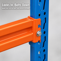 Étagères de garage robustes personnalisables en couleur et en taille : Étagère de rangement empilable en métal à 4 niveaux sans boulons