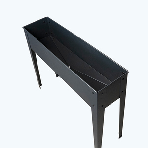 Plateaux de jardin surélevés en métal Boîte à fleurs en acier galvanisé Légumes d'extérieur Lit de jardin Herb Patio Gardening - Product Image 3