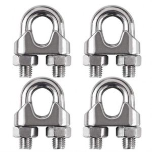 Attache en U en acier inoxydable 304 pour câble métallique, pince de fixation pour câble - Product Image 2