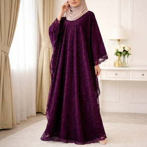 High Quality Breathable Dubai <b>Kaftan</b> for Women Handmade Traditional Islamic Clothing with Floor Length Long Sleeve - Product Image 1