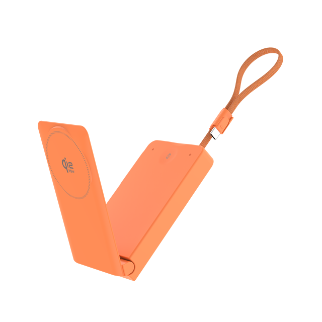 Trending Power Bank Qi2.2 10000mAh 25W Fast-Charging Semi-Solid Wireless Charger with Folding Stand + 30W Cable + TFT Display