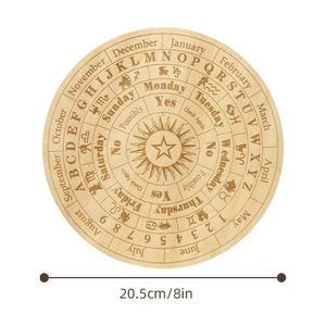 Tailai 8 pollici in legno Carven stregoneria fornisce stelle pendolo bordo kit di stregoneria per la divinazione - Product Image 6