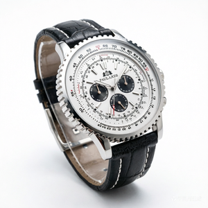 Reloj Paulareis, Elegante y Lujoso, Antiguo, Automático, Mecánico, de Acero Inoxidable, con Correa de Cuero Genuino Negro, Resistente al Agua - Product Image 3