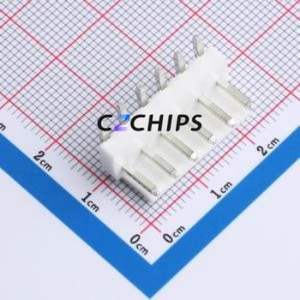 W396110K-6PY2113 Wire-to-Board Pin Header Bent Lead Through Hole,P=3.96mm Connector 1x6P 3.96mm Right Angle Insert VH - Product Image 1