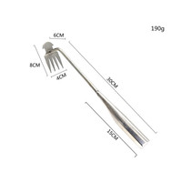 Outils multifonctions de désherbage de jardin Désherbeur à main en acier inoxydable Manche en bois Pelle à main de jardin Rabble