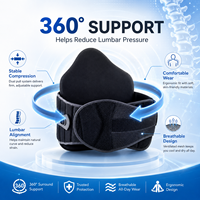 Ceinture de soutien lombaire ergonomique à profil bas avec système de poulie, support de taille respirant pour les employés de bureau