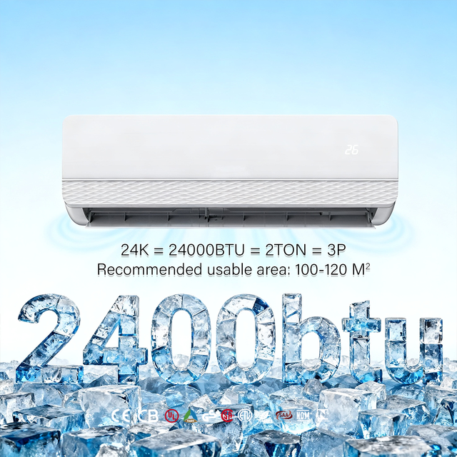 24000BTU R410a Cooling Heating Inverter Split Wall Air Conditioner High Efficient Climatisation Maison