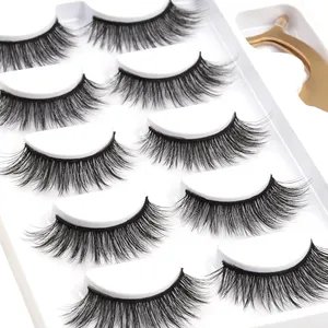 Custom Kwaliteit Faux Mink Nep Natuurlijke Full Strip Lash Boek Groothandel 3d Valse Wimper Set Wimper Kit Lash Kit