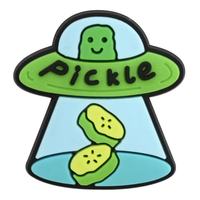 Nouveauté 2026 Clips décoratifs pour chaussures en caoutchouc souple, amovibles, mignons et amusants, à motifs de concombre, légumes marinés et fleurs perforées