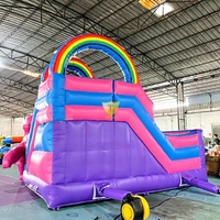 Château gonflable durable en forme de licorne avec thème personnalisé et logo OEM, prix de gros direct usine