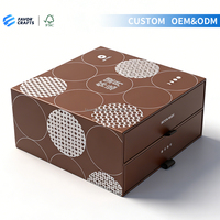FAVORCRAFTS Boîte Cadeau Personnalisée de Luxe Écologique Réutilisable Portable Recyclable à Double Tiroir pour Chocolats, Desserts et Gâteaux de Lune