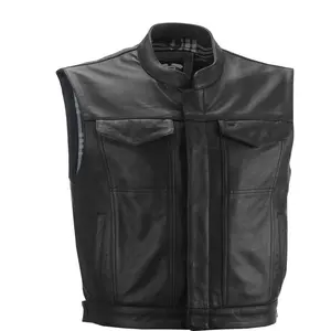 fashion new men leather vest high quality low price men vest