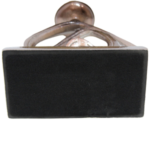 Elegante vaso in vetro sfumato con base a piedistallo per soggiorno, vaso decorativo per fiori - Product Image 6