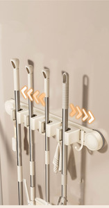 Support mural à ventouse pour serpillière, serviettes de salle de bain et <span class=keywords><strong>balais</strong></span>, sans perçage, <span class=keywords><strong>crochet</strong></span> en plastique – Nouveauté - Product Image 5