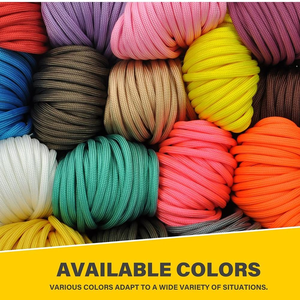 เชือกถักทนทาน 550 ขนาด 4 มม. 10 เส้น ยาว 100 ฟุต สีแดง FirePE สำหรับตกปลา ปีนเขา กิจกรรมกลางแจ้ง - Product Image 4
