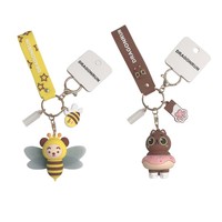 Porte-clés personnalisé en PVC souple de haute qualité, livraison rapide, logo personnalisé, 3D, mignon, dessin animé, animal, promotionnel