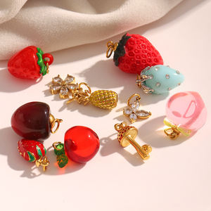 Liontin Resin Akrilik Dreamshow <span class=keywords><strong>Fashion</strong></span>, Aksesoris Perhiasan Berlapis Emas Warna-warni Gaya Musim Panas - Product Image 2