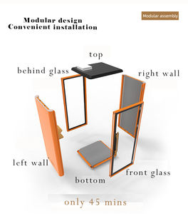 Cabine insonorisée modulaire pour bureau, poste de travail privé, cabine silencieuse pour enregistrement à domicile, réunion, réduction du bruit, montage facile - Product Image 4