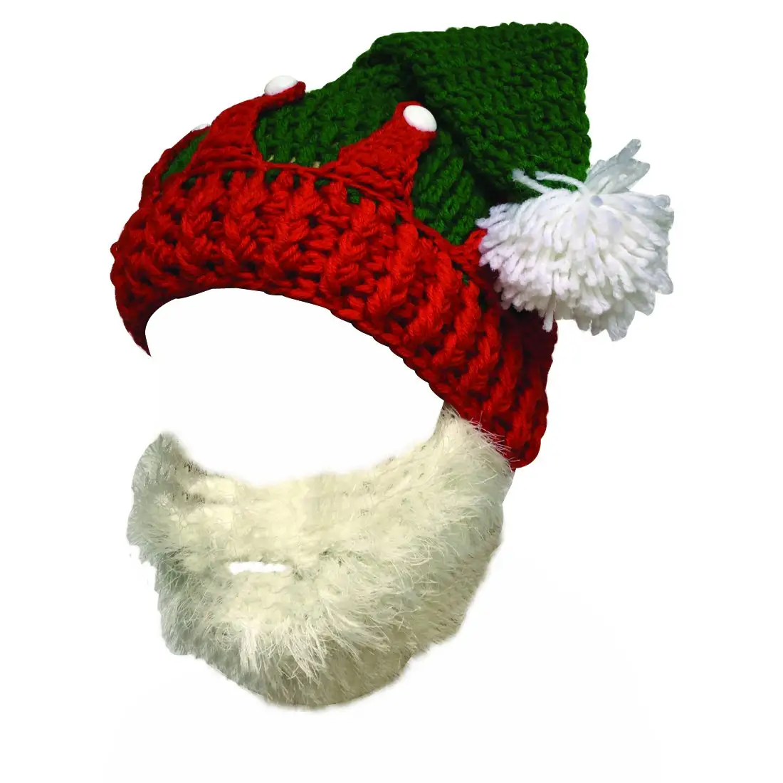 Gorro de punto de ganchillo de invierno de Navidad unisex gorro de Papá Noel con favores de fiesta de barba