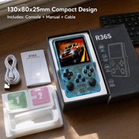 Console de jeu portable L36 Ultra Open Source, bleu transparent, RK3326 ARKOS 640X480, type arcade rétro RPG, charge rapide Type C, 191g