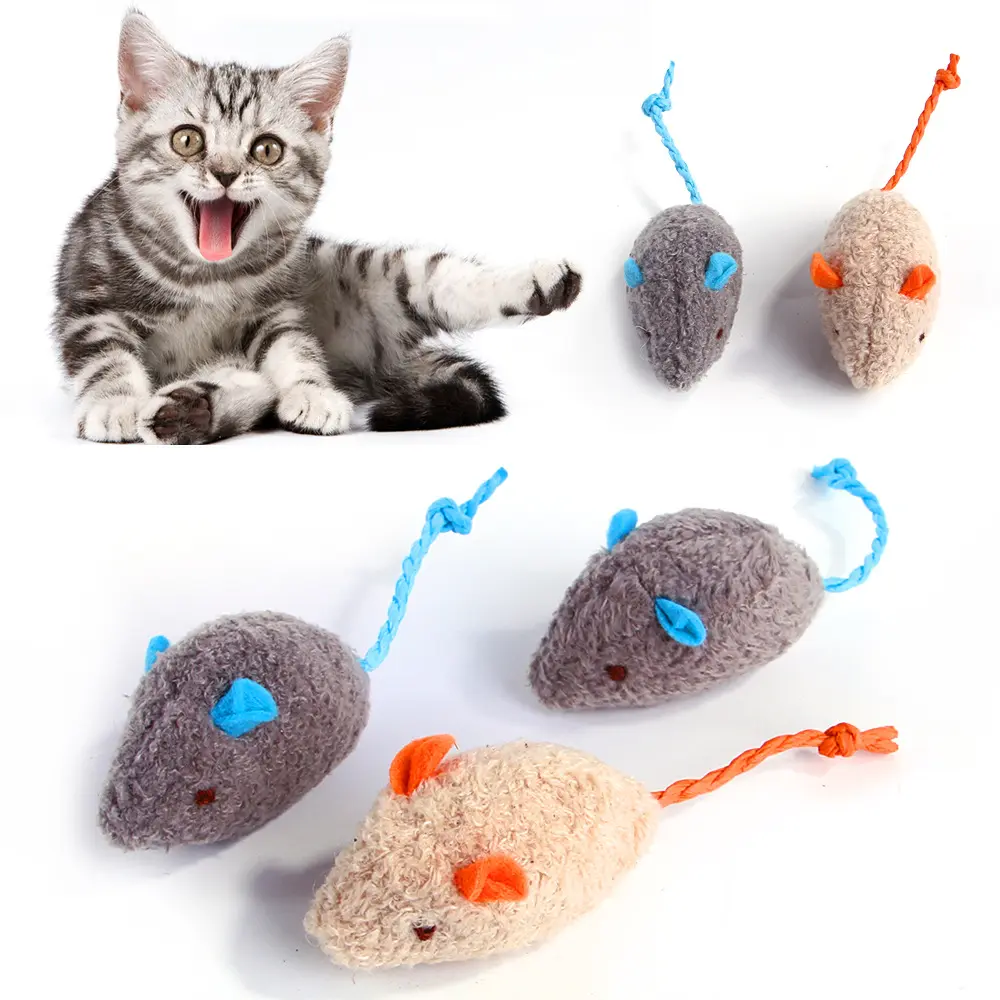 Cotton Mouse Cat Toy Pet Chewing Toy Outdoor Pet Interactive Movement Toys